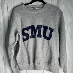 Vintage Gear Taiwan 1990s
 SMU Crewneck Sweatshirt Mens Medium Gray